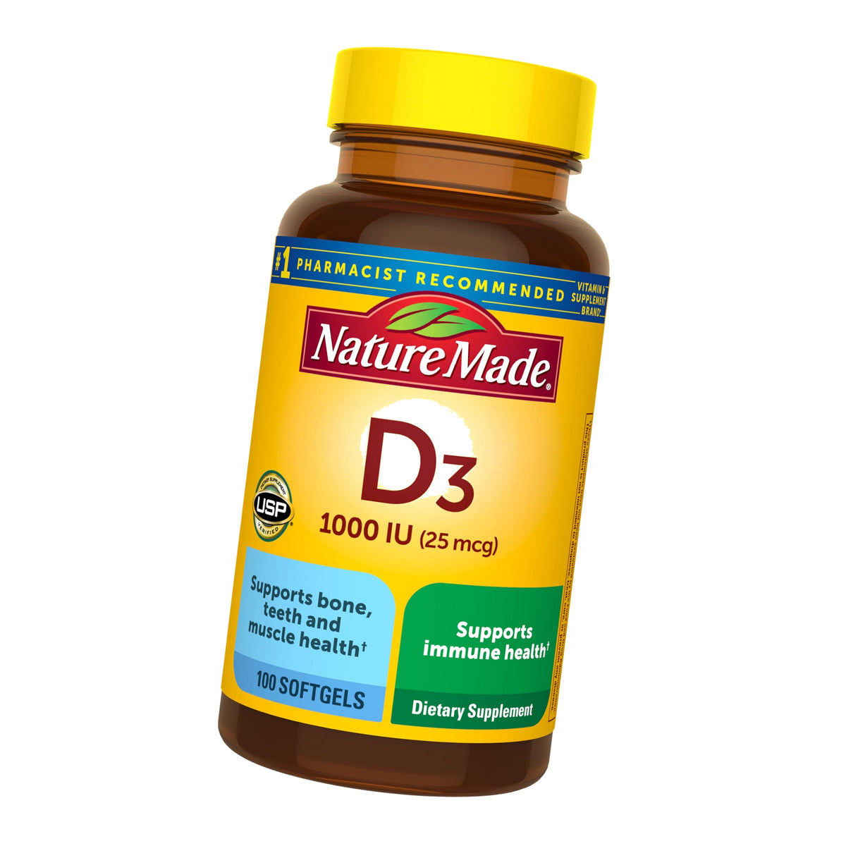 Nature Made Vitamin D3 1000 IU (25 mcg), 100 Vitamin D Softgels