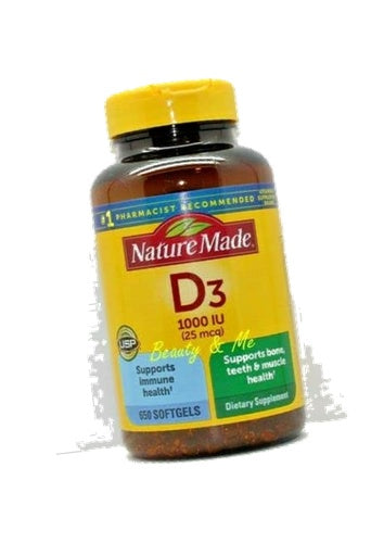 Nature Made Vitamin D3 25 mcg., 650 Softgels