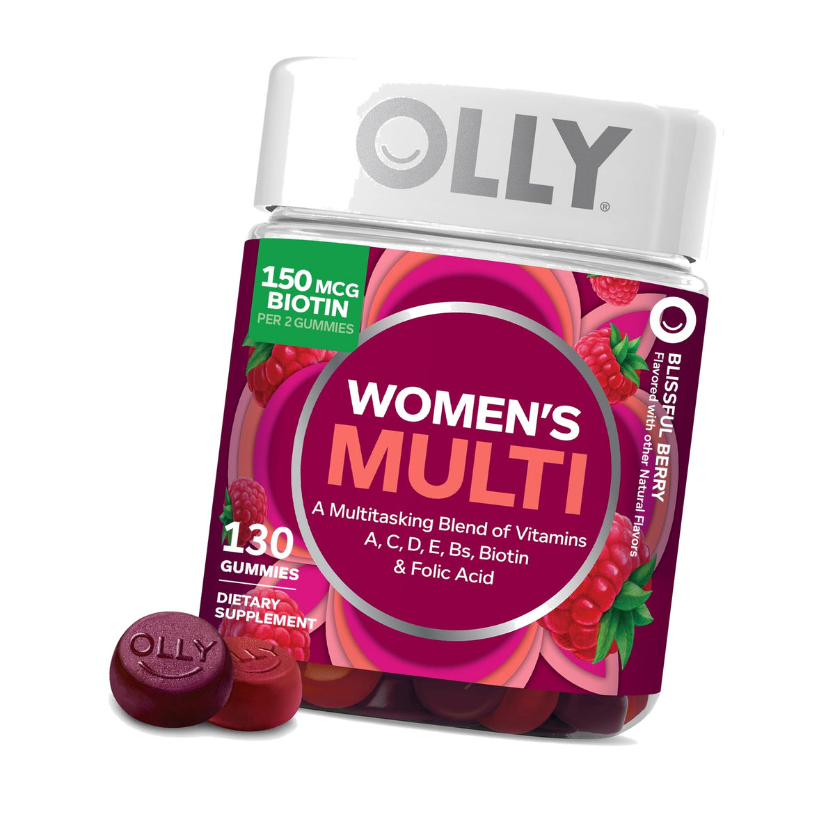 OLLY Women's Multivitamin, Supports Overall Wellness,* Biotin - 130 Count