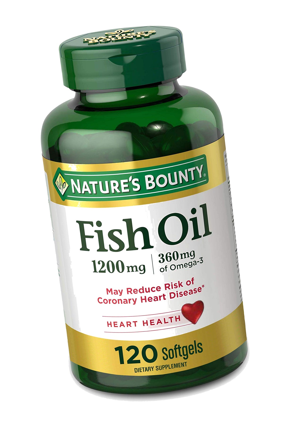 Nature's Bounty Fish Oil, Omega 3, 1200 Mg, 120 Softgels