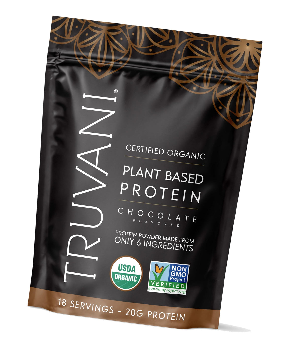 Truvani Organic Plant Based Protein Powder | Chocolate | 18 Servings