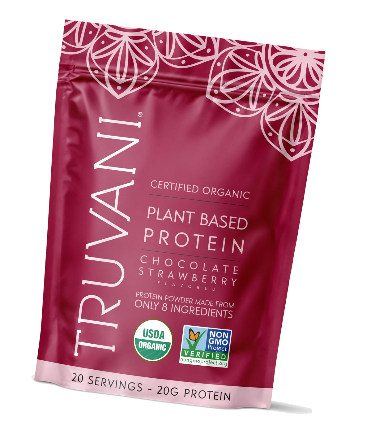 Truvani Organic Plant Based Protein Powder | Chocolate Strawberry