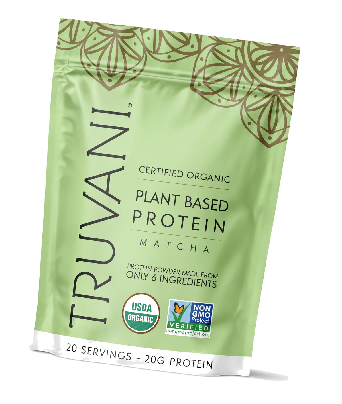Truvani Organic Plant Based Protein Powder | Matcha | 20 Servings