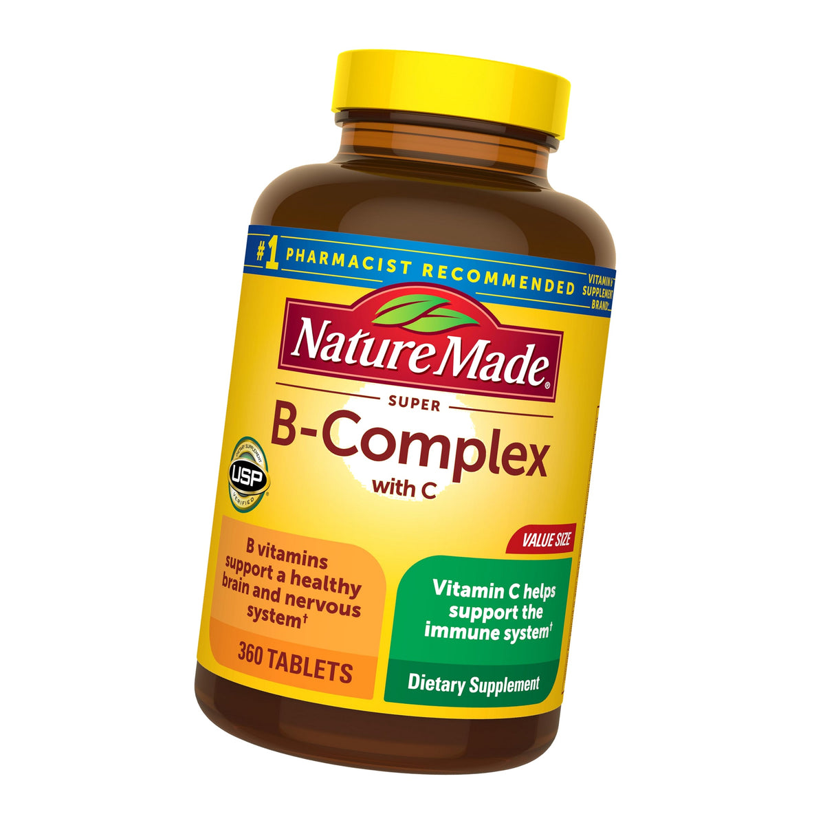 Nature Made Super B Complex with Vitamin C & Folic Acid, 360 Tablets