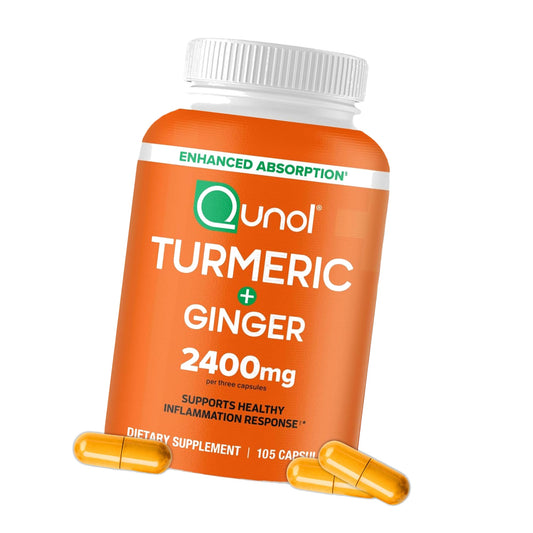 Qunol Turmeric + Black Pepper & Ginger, 2400mg Enhanced Absorption, 105ct