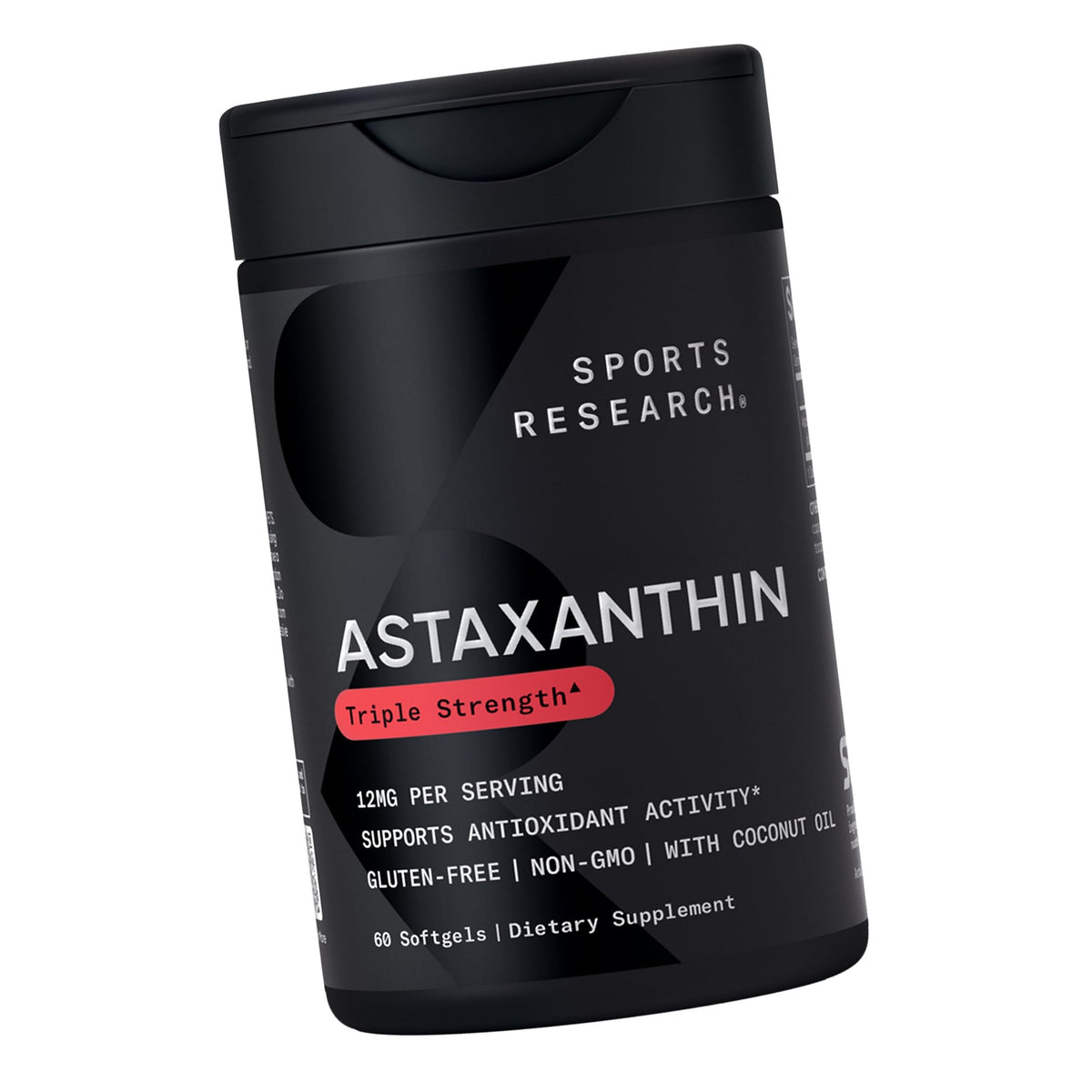 Sports Research® Icelandic Astaxanthin 12mg w/Coconut Oil, 60 Softgels