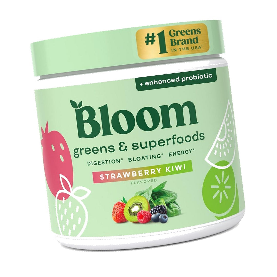 Bloom Nutrition Superfood Greens Powder, Strawberry Kiwi, 30 Servings