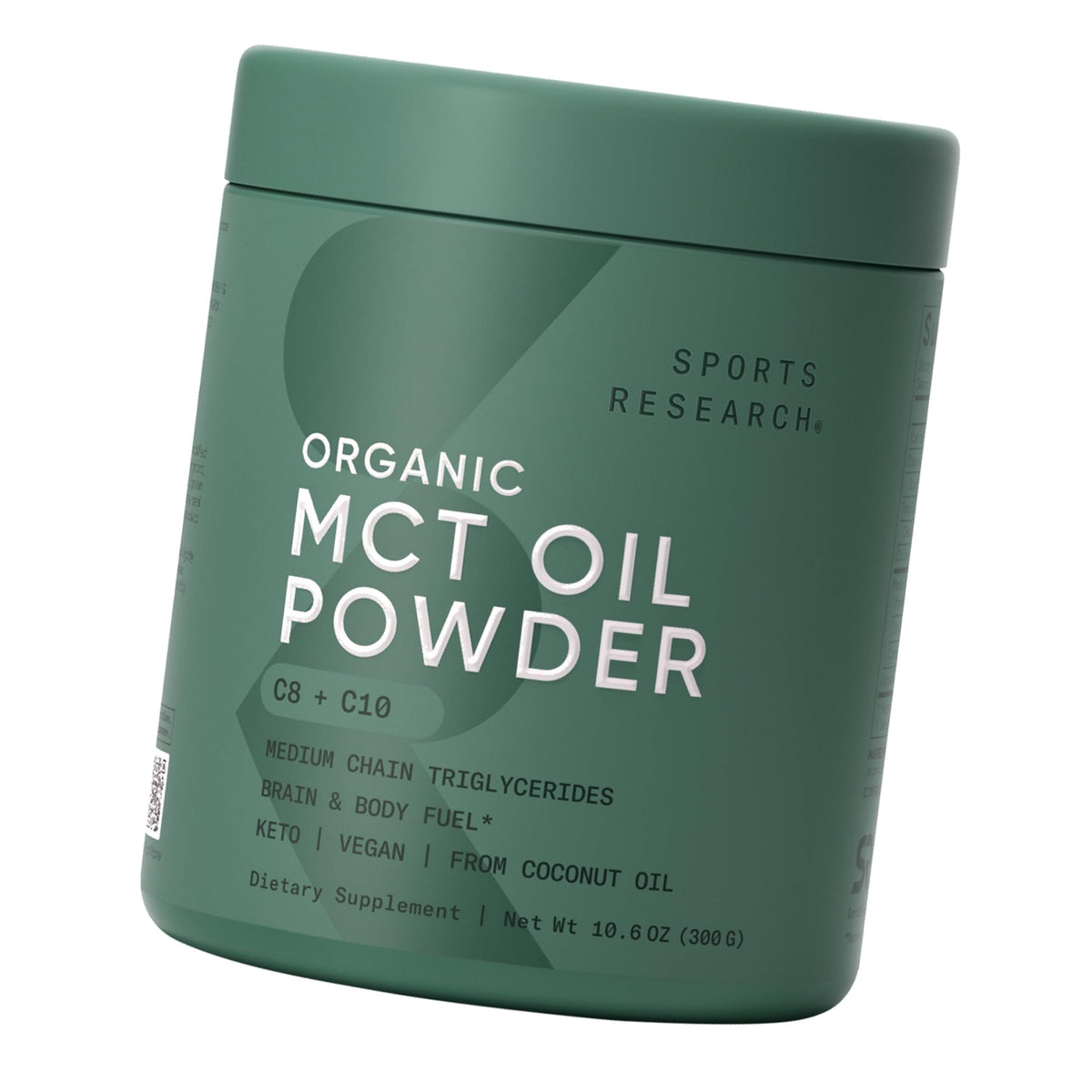Sports Research® Organic Coconut MCT Oil Powder, Unflavored (10.6oz)
