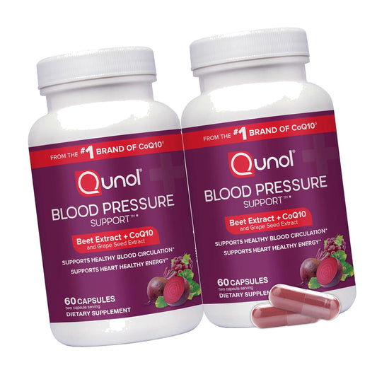 Qunol 3-in-1 Beet Roots Capsules with CoQ10, Blood Pressure Support, 120ct