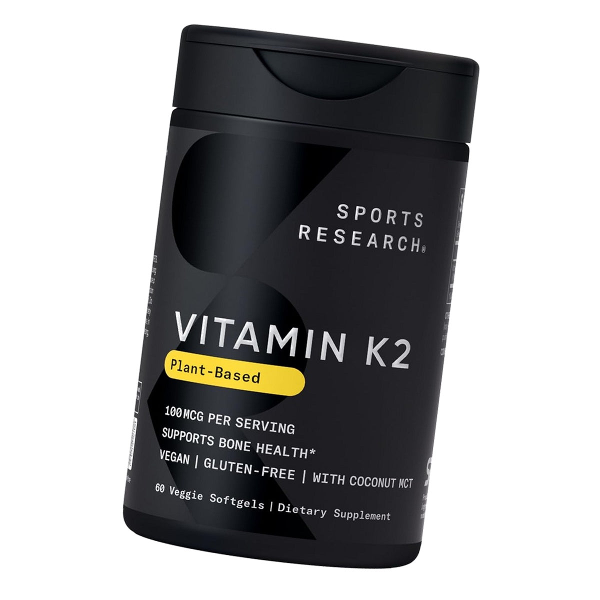 Sports Research® Vitamin K2 as MK-7 100mcg, 60 Count Plantgels™