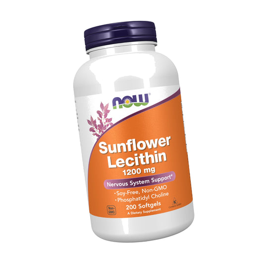 NOW Supplements, Sunflower Lecithin, Phosphatidyl Choline, 200 Softgels