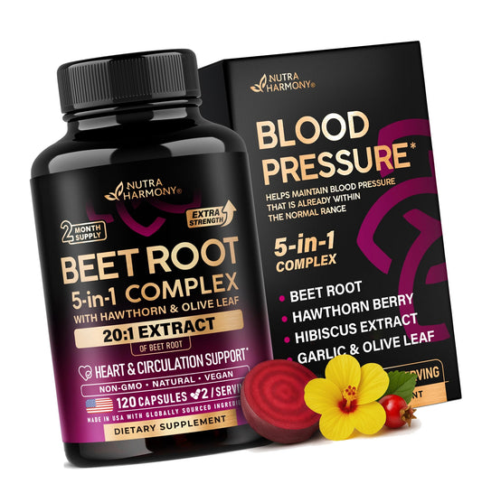 Beet Root Capsules - Healthy Blood Pressure Support Supplement** - 120 Caps