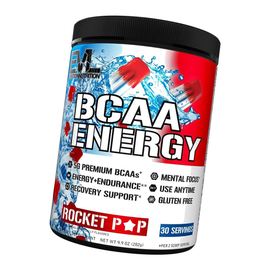 EVL BCAA Energy Amino Acids Powder with Natural Caffeine - Rocket Pop