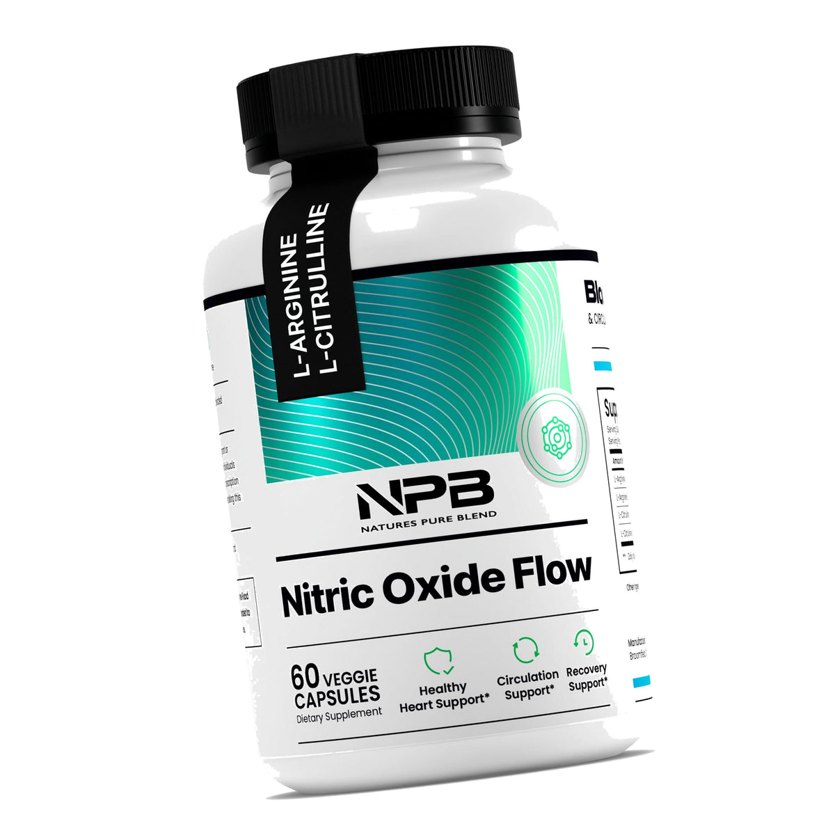 Nature's Pure Blend Nitric Oxide Supplements for Men – L-Arginine L-Citrulline – Heart Support & Flow Circulation Booster – 1500MG L Arginine and L Citrulline, Preworkout, Bodybuilding