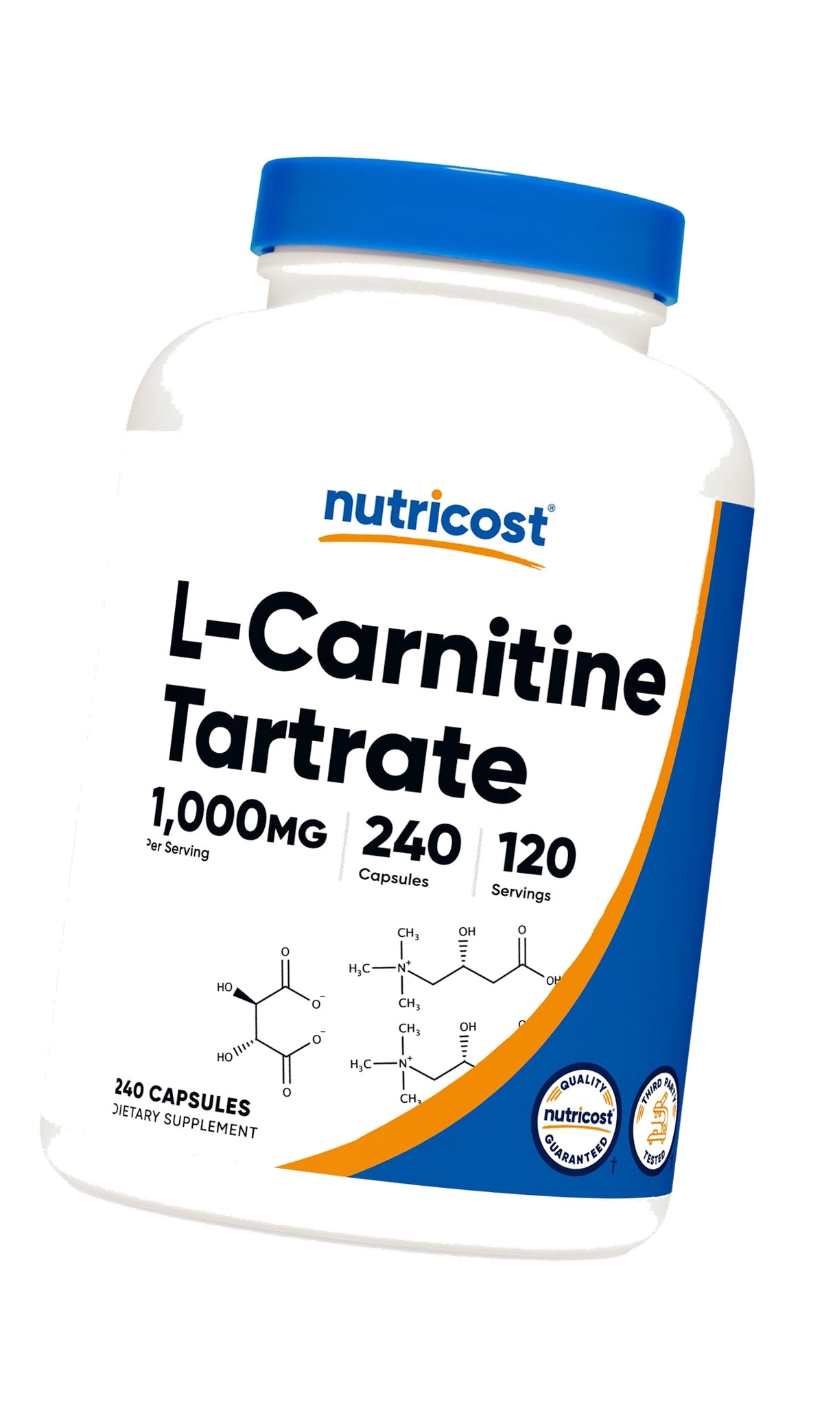 Nutricost L-Carnitine Tartrate 1,000mg, 240 Capsules, 120 Servings