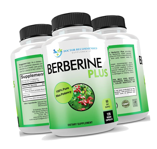 Berberine Plus 1200mg Per Serving - 120 Veggie Capsules with Royal Jelly