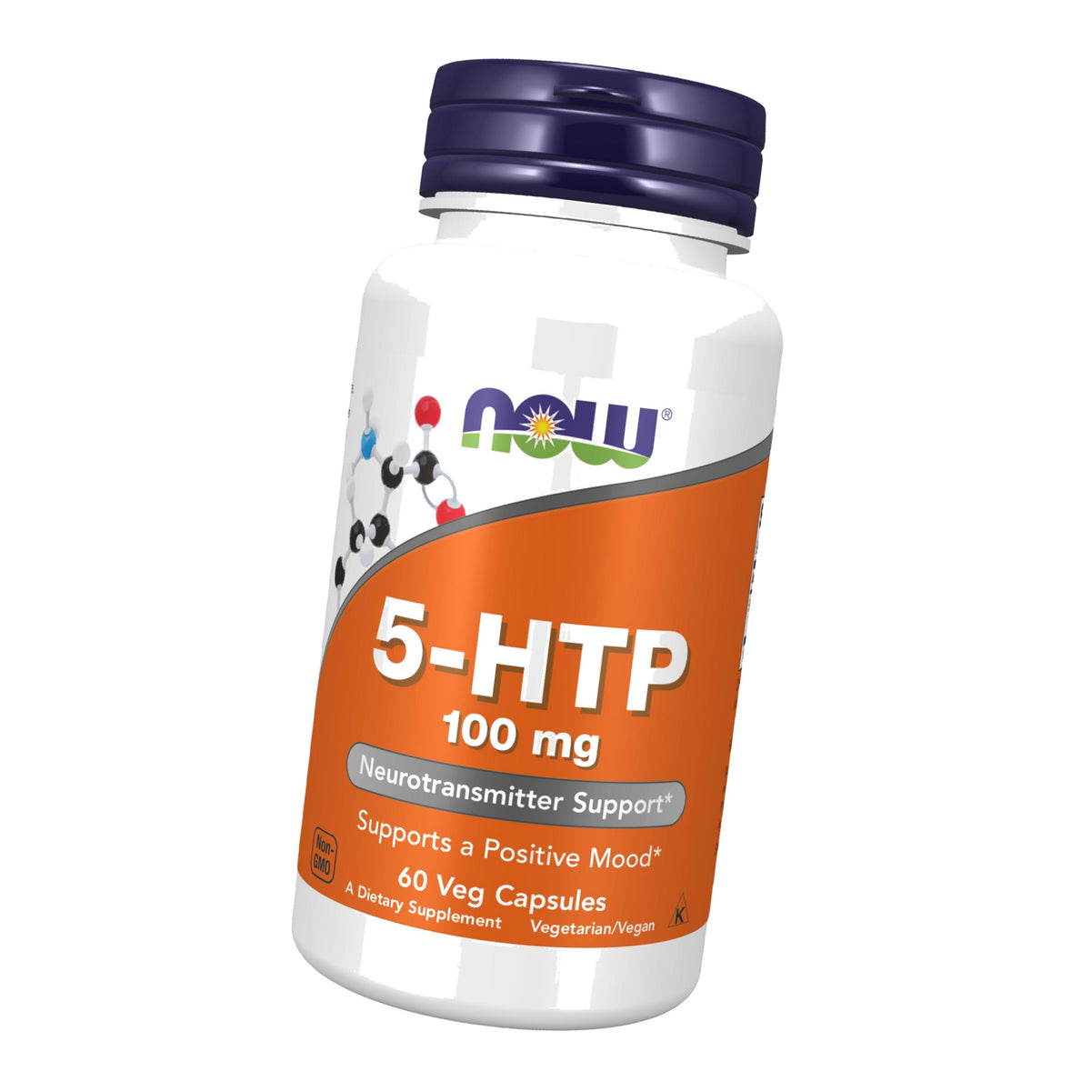 NOW Supplements, 5-HTP (5-hydroxytryptophan) 100 mg, 60 Veg Caps
