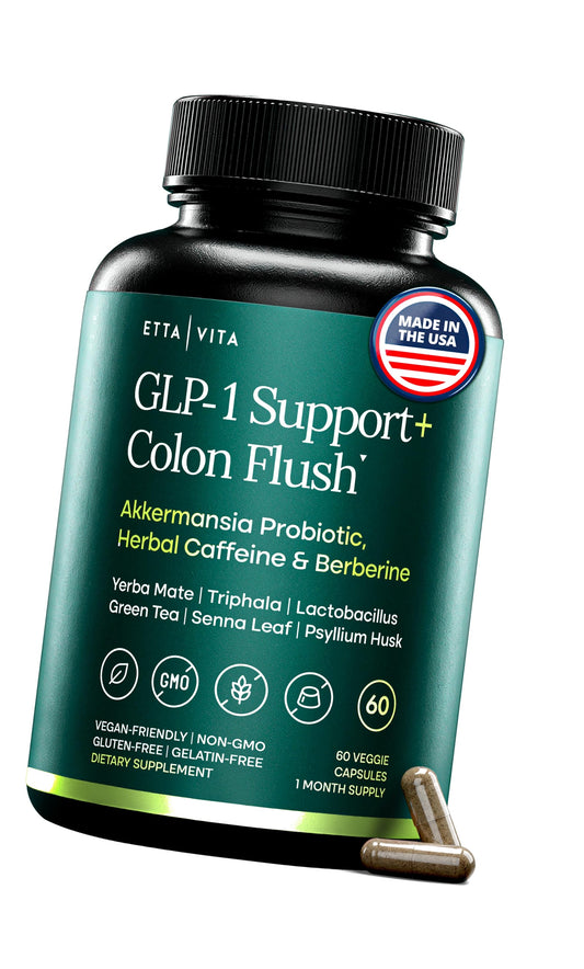 GLP-1 Support Supplement - Colon Cleanse with Akkermansia and Berberine
