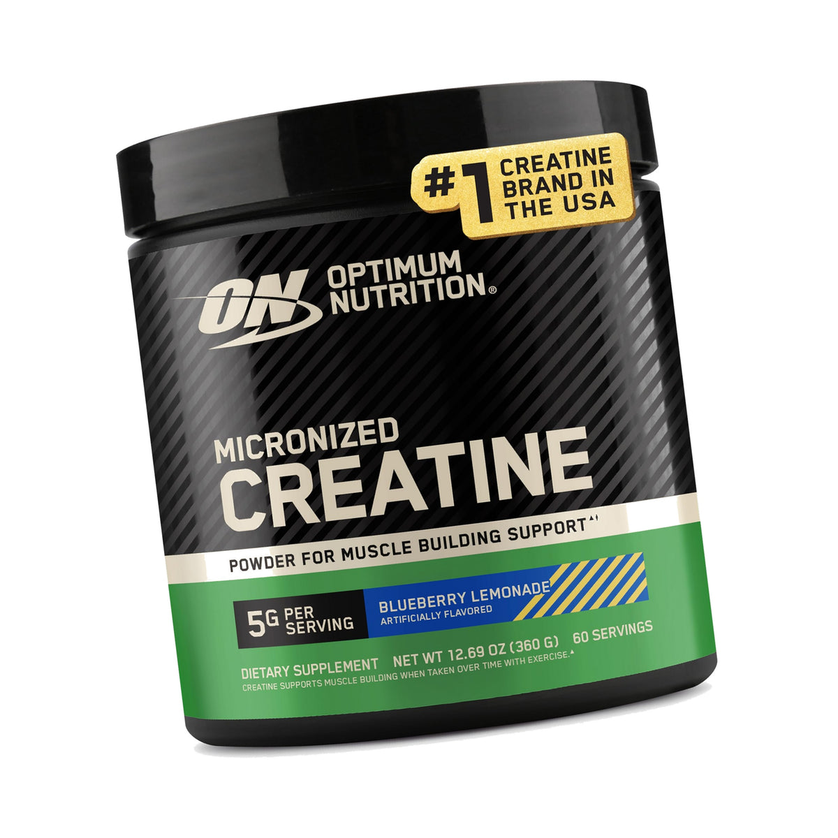 Optimum Nutrition Creatine Monohydrate Powder, Blueberry Lemonade, 60 Serv