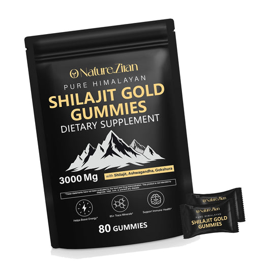 Shilajit Gummies for Men & Women - Shilajit Gold Gummies Rich In Ashwagandha, Gokshura with 85+ Minerals, Authentic Flavor,Organic, Zero Sugar & Vegan, 100% Natural - 80 Count (80 Count (Pack of 1))