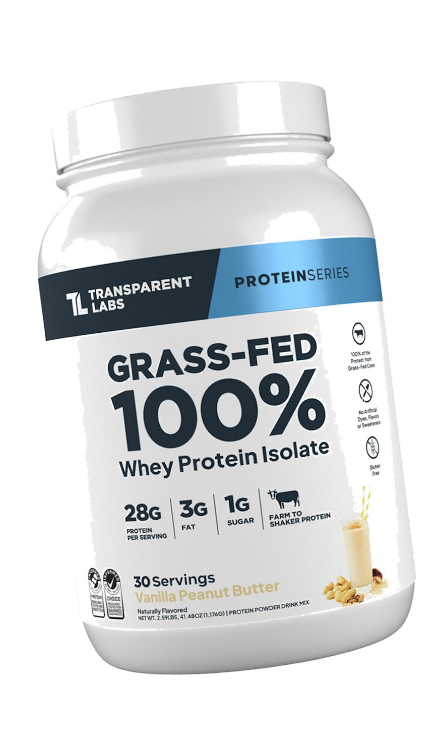 Transparent Labs Whey Protein Isolate - 30 Servings, Vanilla Peanut Butter