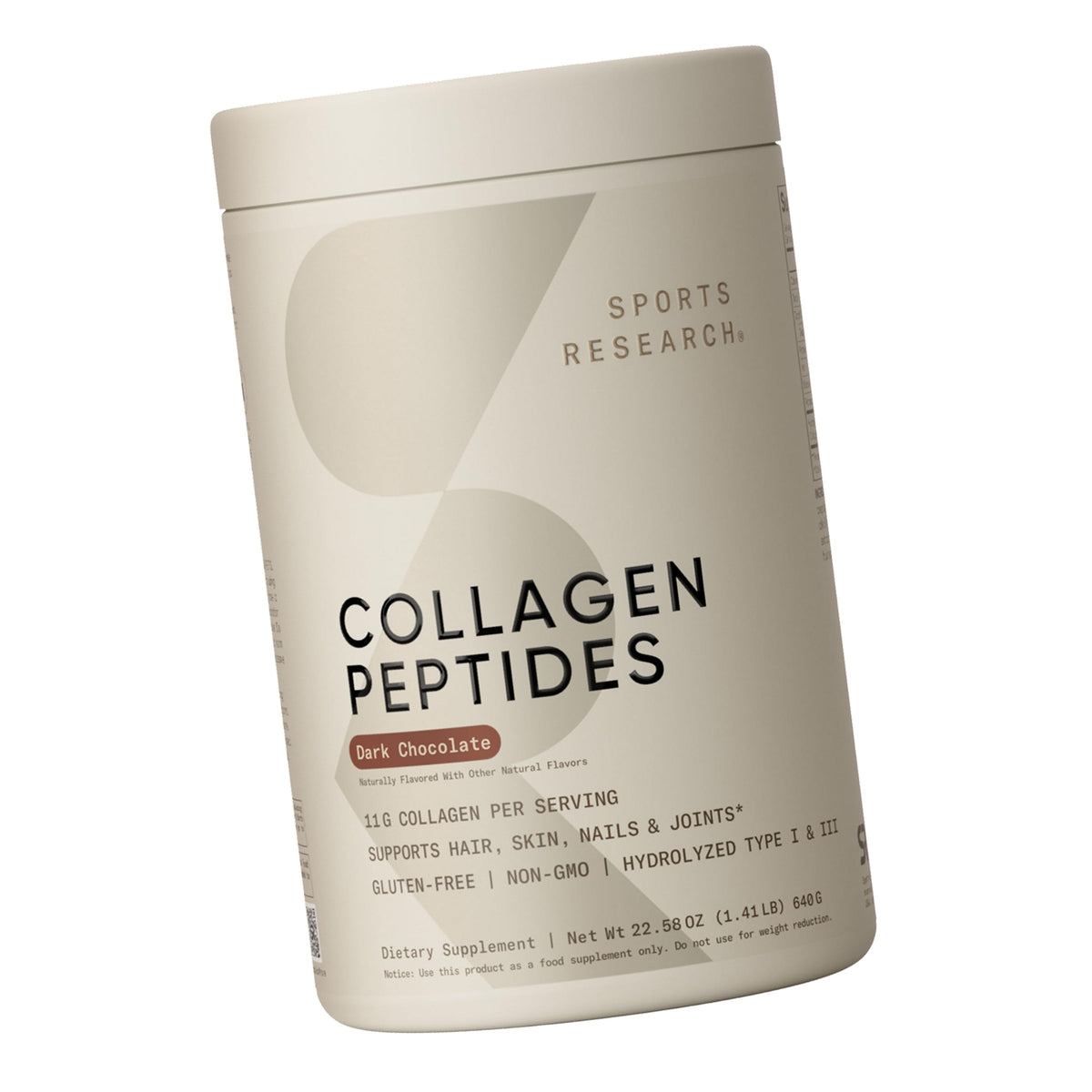 Sports Research® Collagen Peptides Protein Powder, Dark Chocolate (1.41lb)