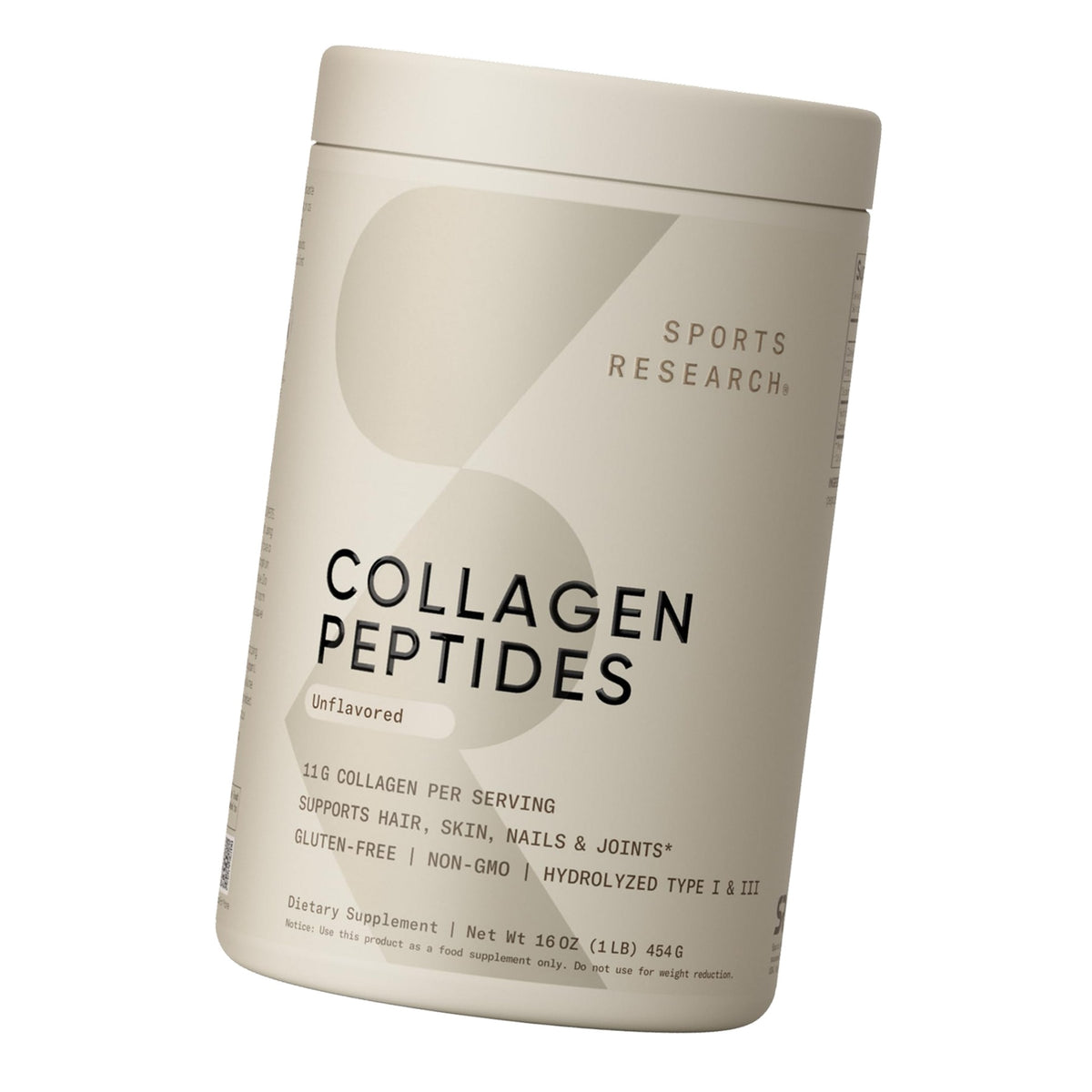 Sports Research® Collagen Peptides Protein Powder 16oz (Unflavored)