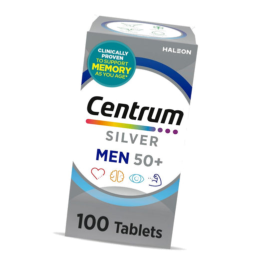 Centrum Silver Men's Multivitamin for Men 50 and Over, 100 Tablets