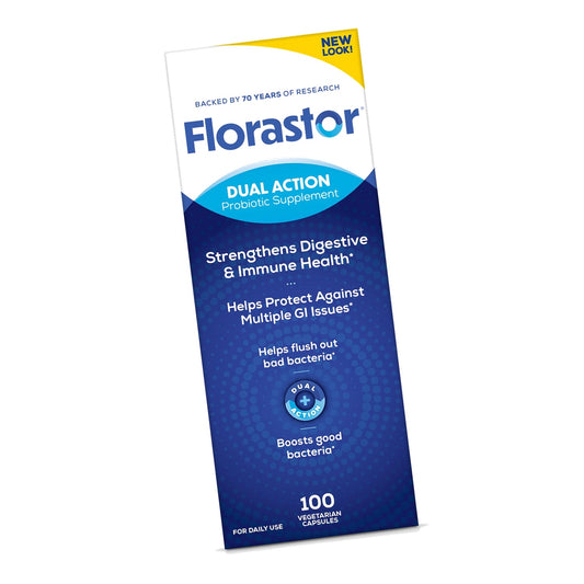 Florastor Probiotic for Digestive and Immune Health, 100 Capsules
