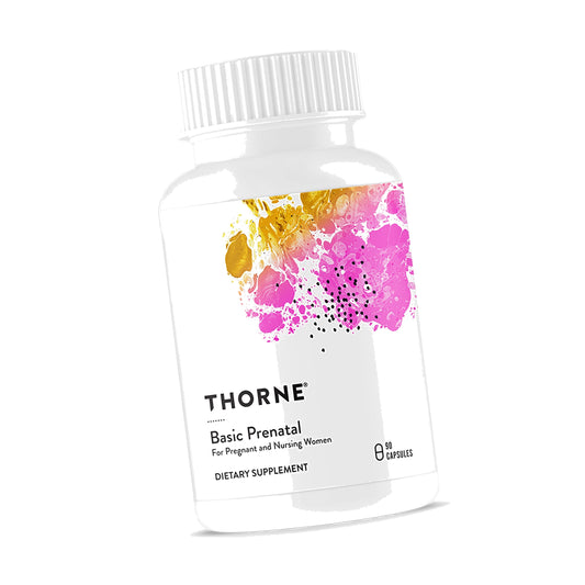 THORNE Basic Prenatal, Includes Active Folate, Choline & Iron, 90 Capsules