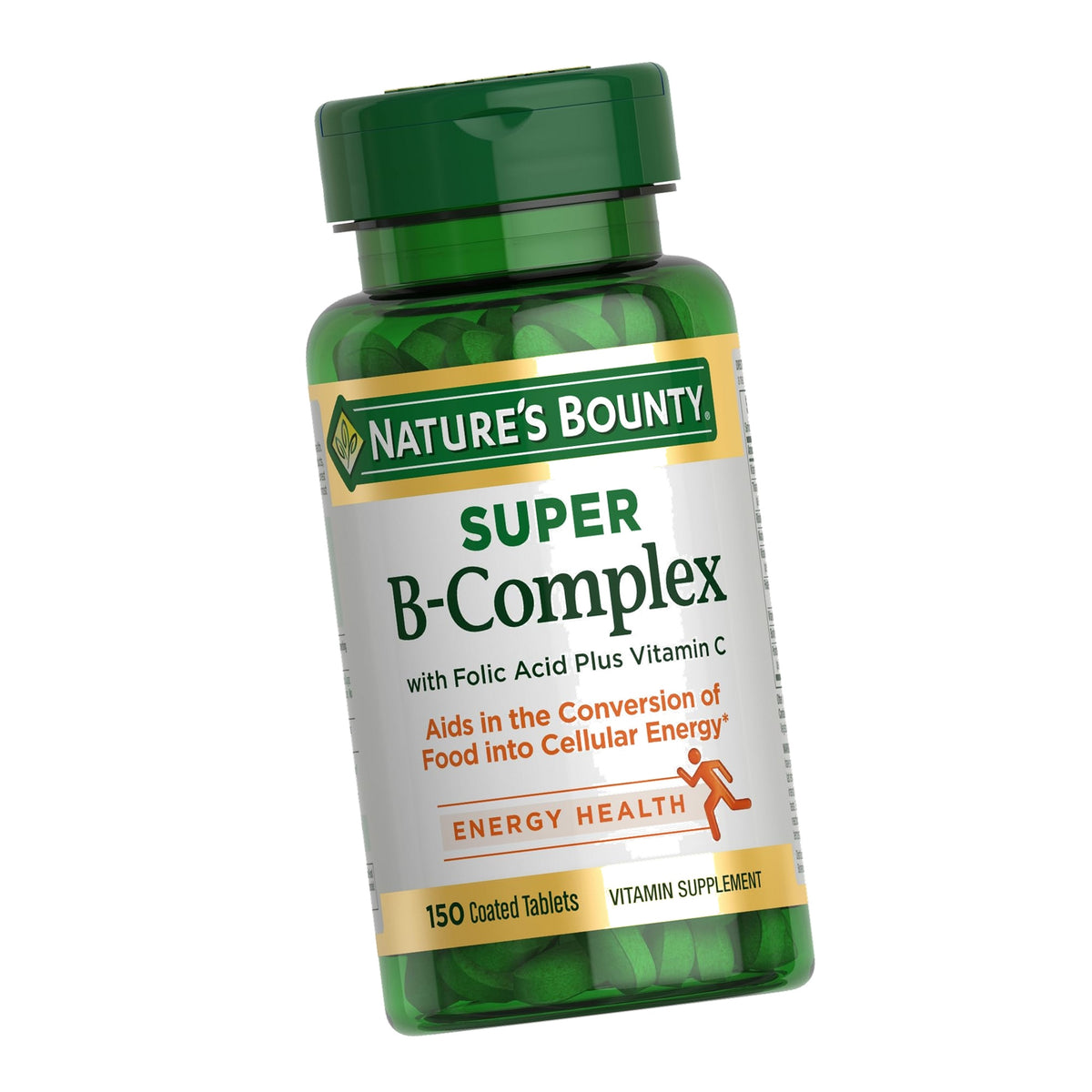 Nature's Bounty Super B Complex Vitamins with Vitamin C & Folic Acid