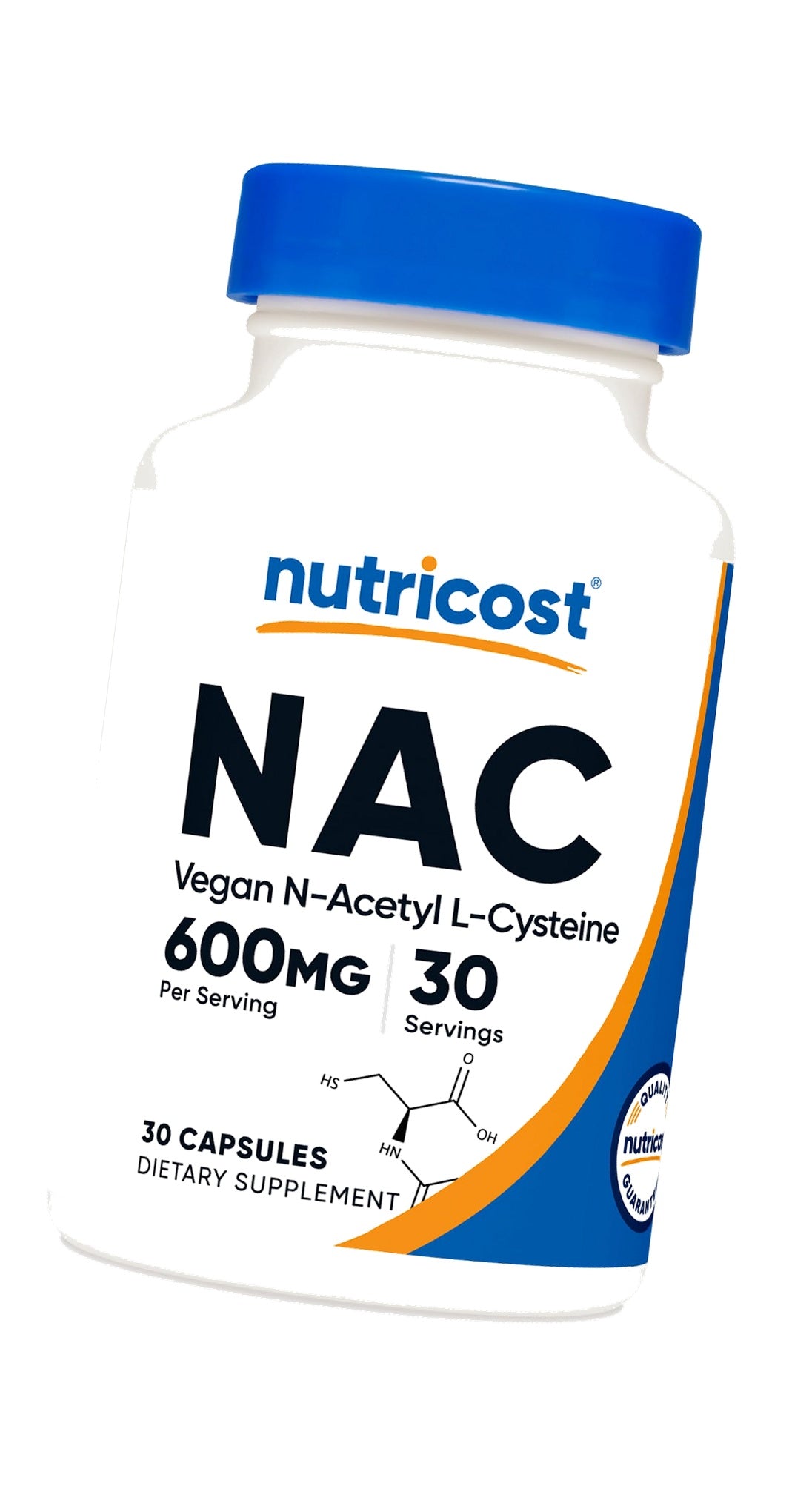 Nutricost N-Acetyl L-Cysteine (NAC) 600mg, 30 Vegan Capsules, Gluten-Free