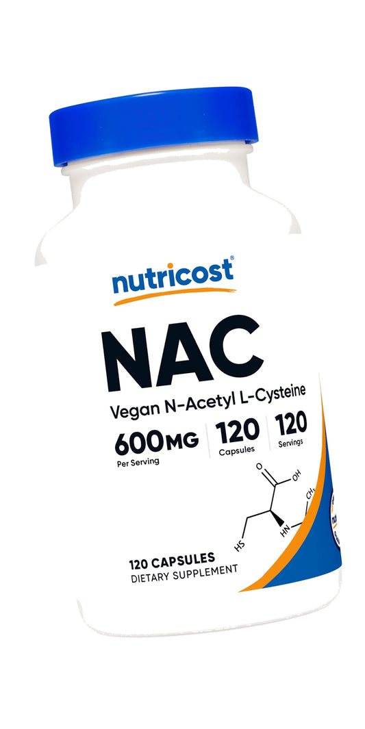 Nutricost N-Acetyl L-Cysteine (NAC) 600mg, 120 Vegetarian Capsules