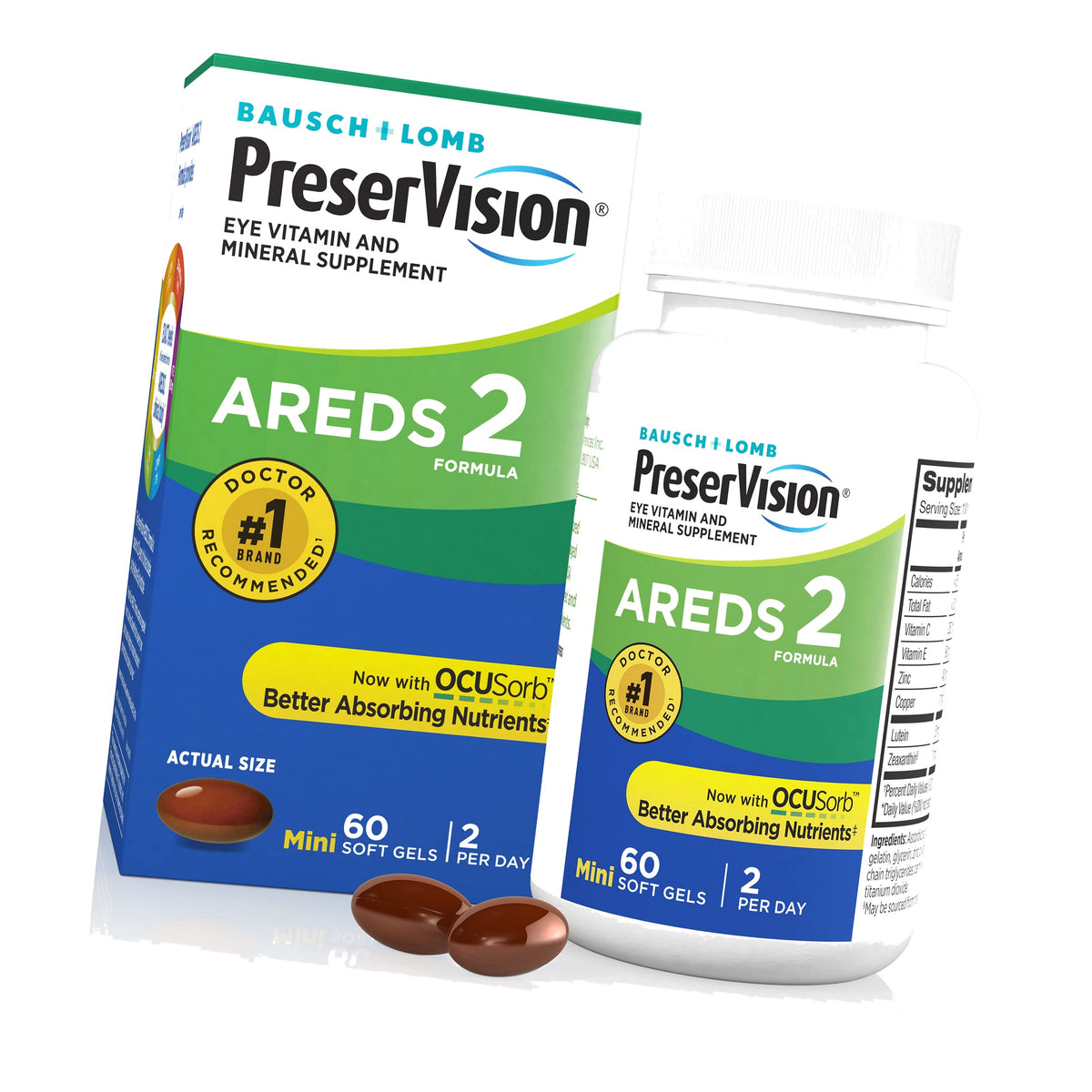PreserVision AREDS 2 Eye Vitamins Lutein & Zeaxanthin Supplement 60 Softgel