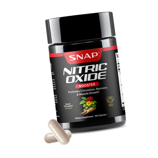 Snap Supplements Nitric Oxide Booster for Men & Women, 60 Vegan Capsules