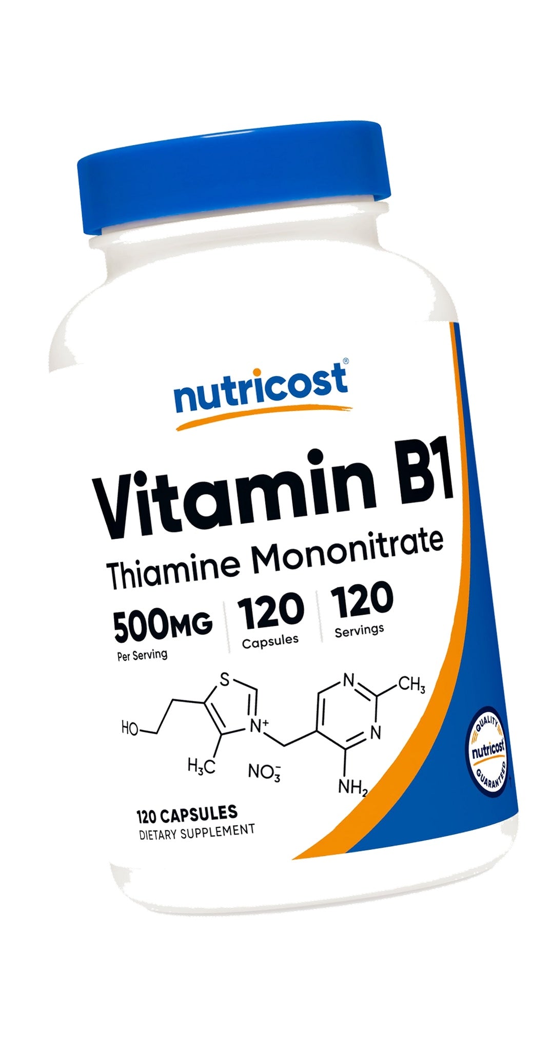 Nutricost Vitamin B1 (Thiamine) 500mg, 120 Capsules