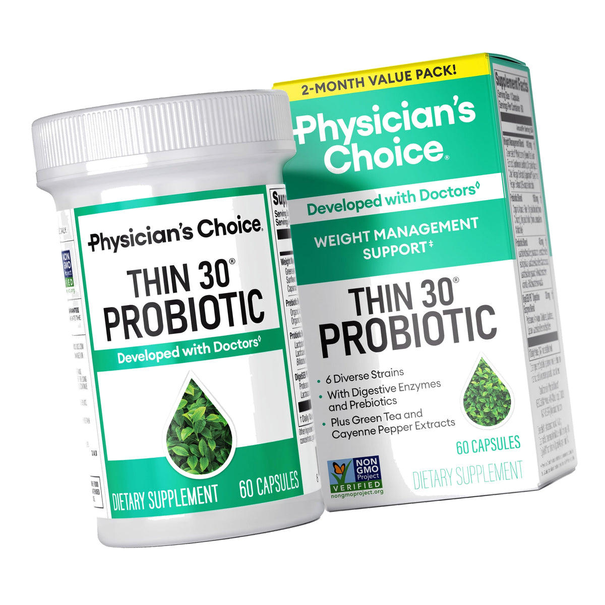 Physician's CHOICE Probiotics for Weight Management & Bloating, 60ct