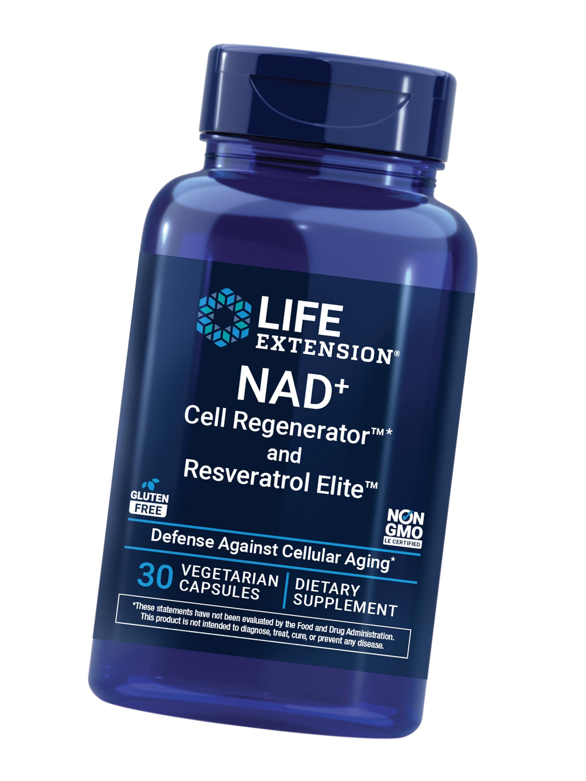 Life Extension NAD+ Cell Regenerator and Resveratrol Elite, 30 Capsules