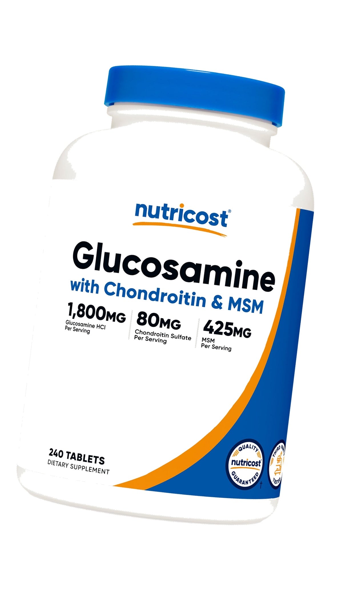 Nutricost Glucosamine 1800mg with Chondroitin & MSM, 240 Tablets, GMO-Free