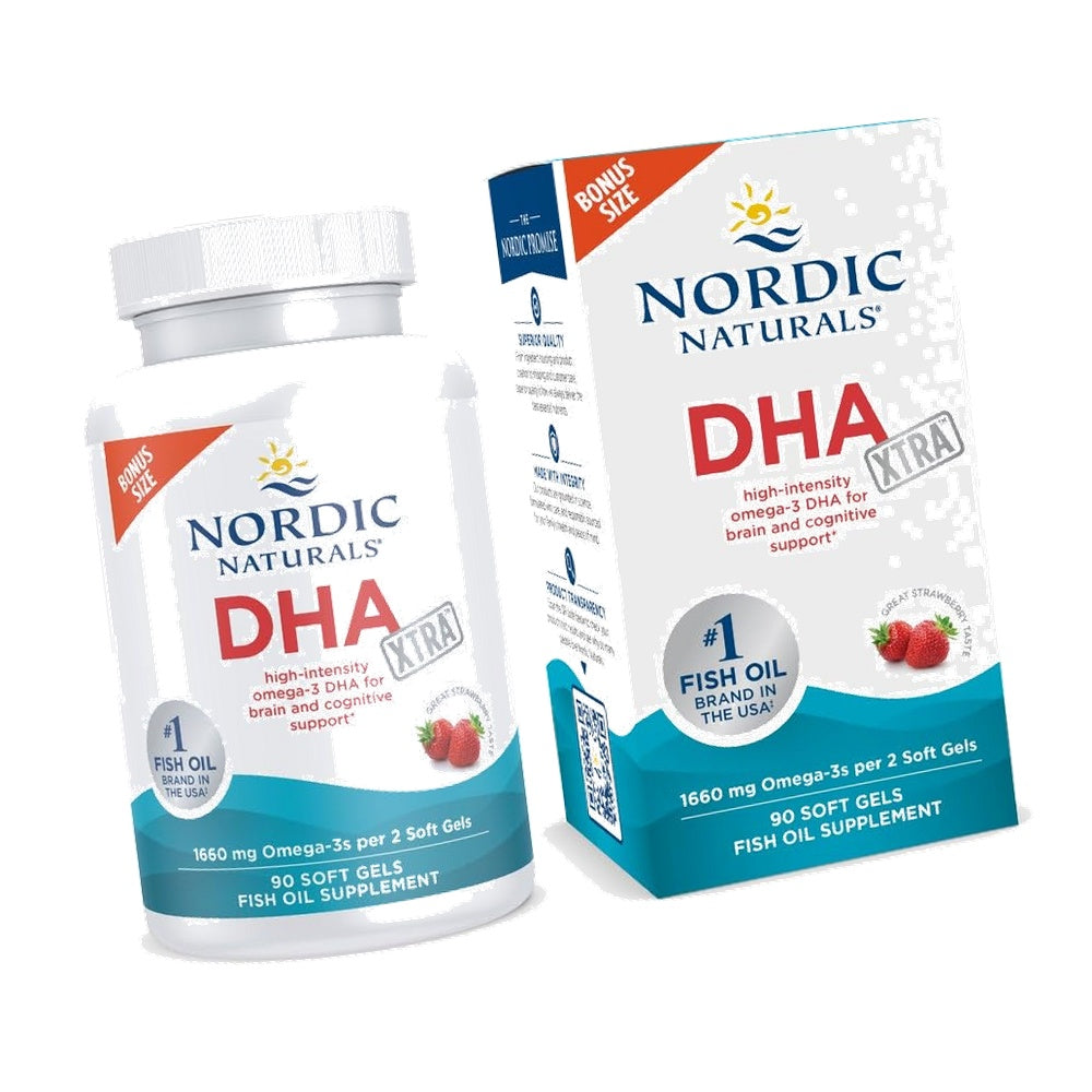 Nordic Naturals DHA Xtra Supplement, 1660 mg Omega-3 Fish Oil - 90 Count