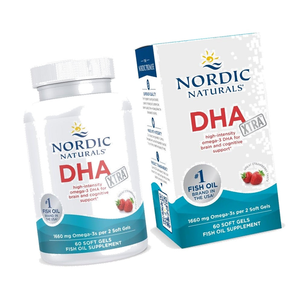 Nordic Naturals DHA Xtra Supplement, 1660mg Omega-3 Fish Oil - 60 Count
