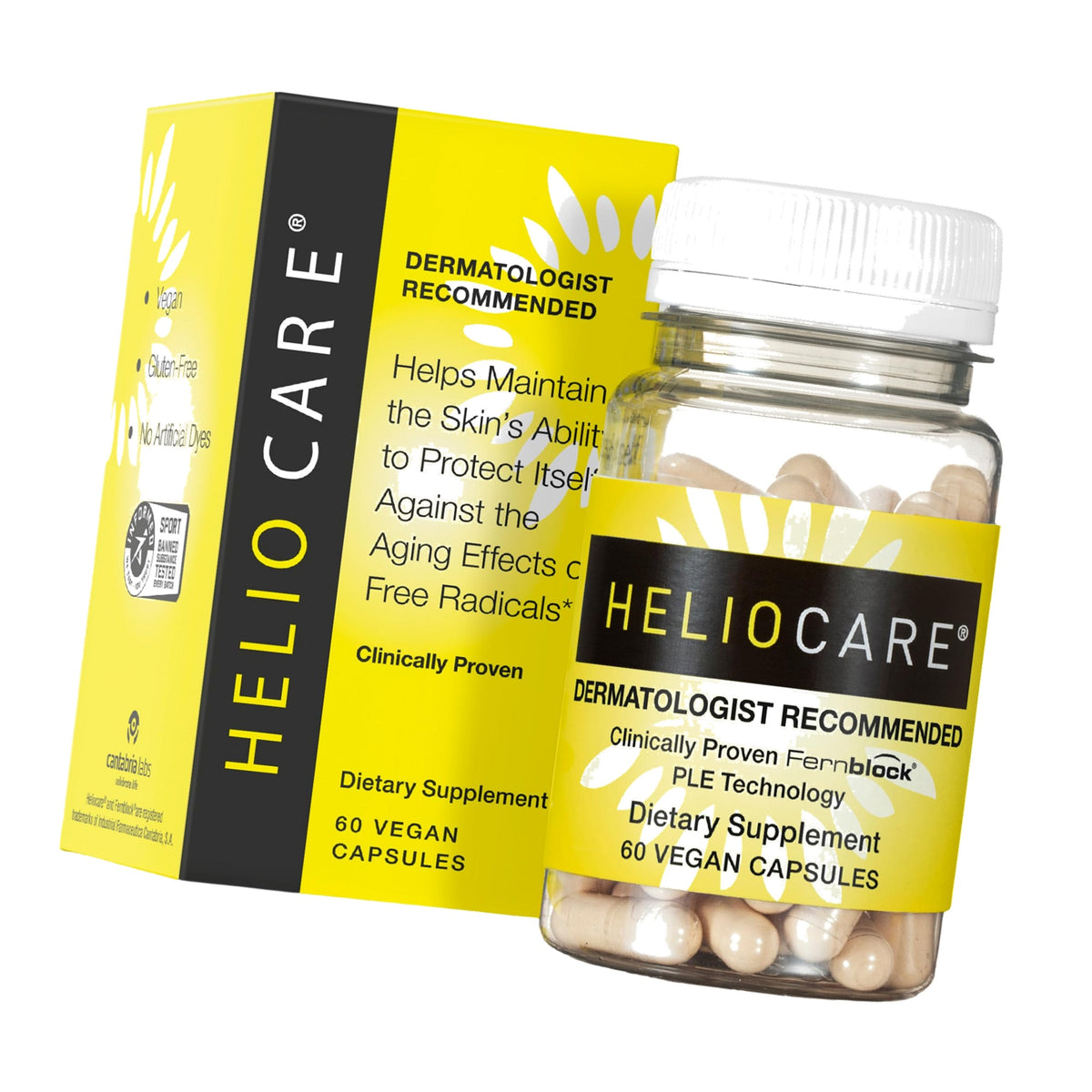 Heliocare Supplement with Polypodium Leucotomos Extract 240mg, 60 Capsules