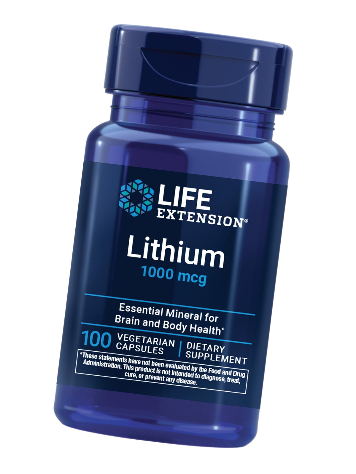 Life Extension Lithium 1000 mcg, Lithium Orotate, Low-Dose, 100 Capsules