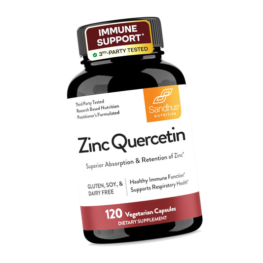 Zinc Quercetin Immune Support Supplement | 120 Veg Capsules