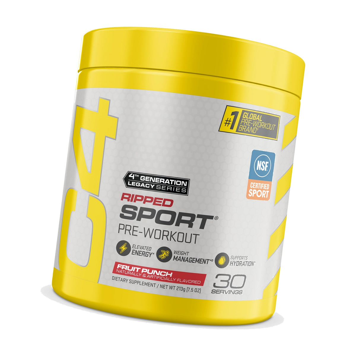 C4 Ripped Sport Pre Workout, 135mg Caffeine, Fruit Punch, 30 Servings