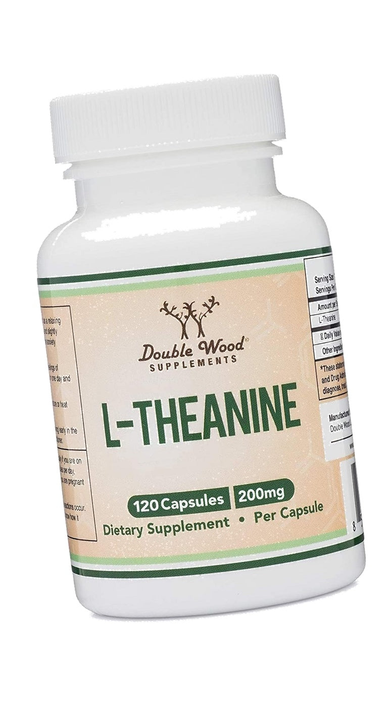 L-Theanine 200mg, Double Strength, Theanine Supplement, 120 Capsules