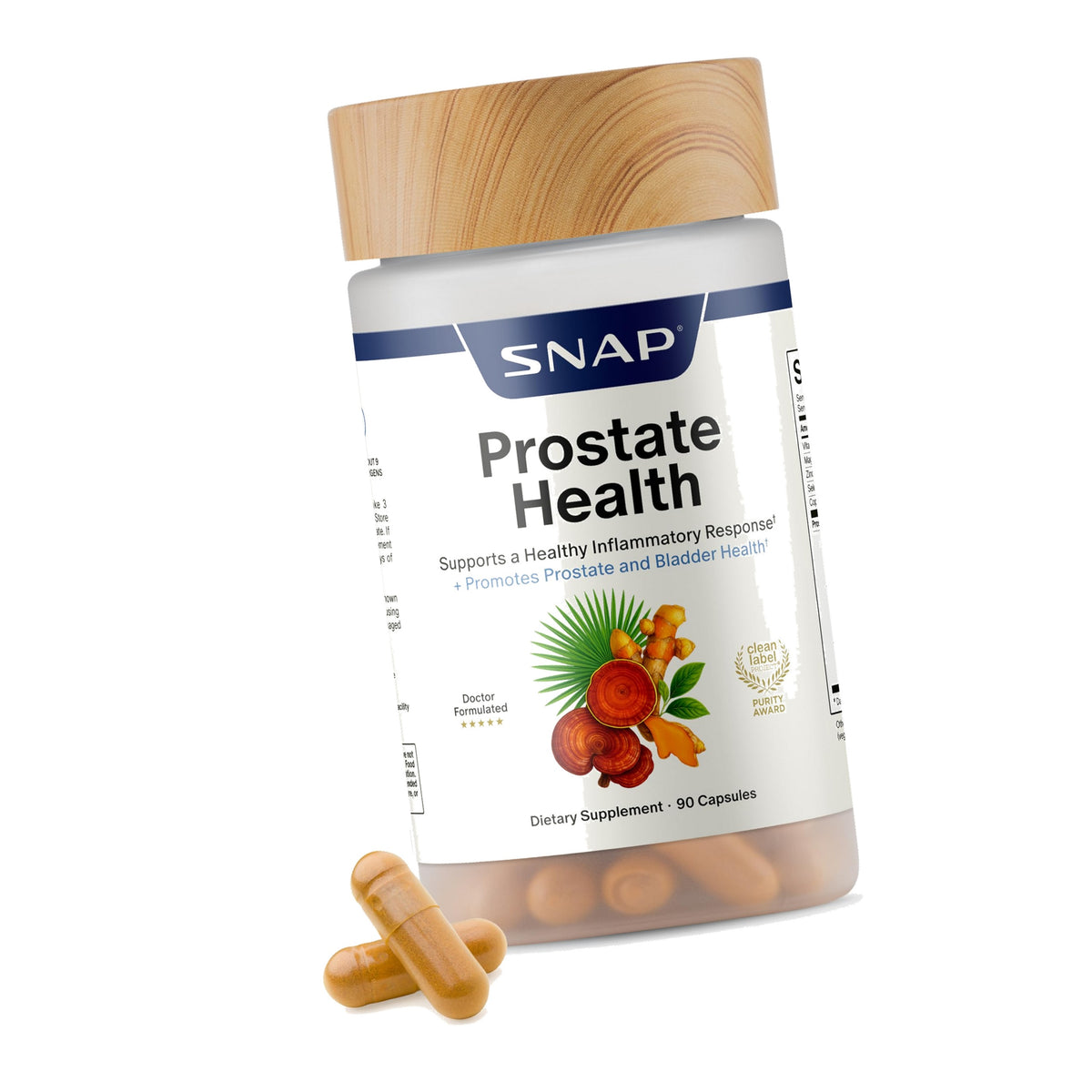 Snap Supplements Prostate Health Supplements for Men, 90 Vegan Capsules