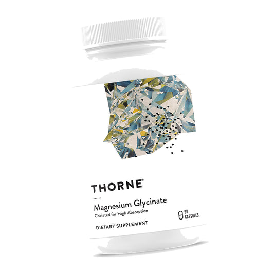 THORNE Magnesium Glycinate, Chelated Magnesium Supplement, 90 Capsules