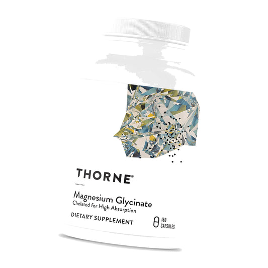THORNE Magnesium Glycinate, Chelated Magnesium Supplement, 180 Capsules