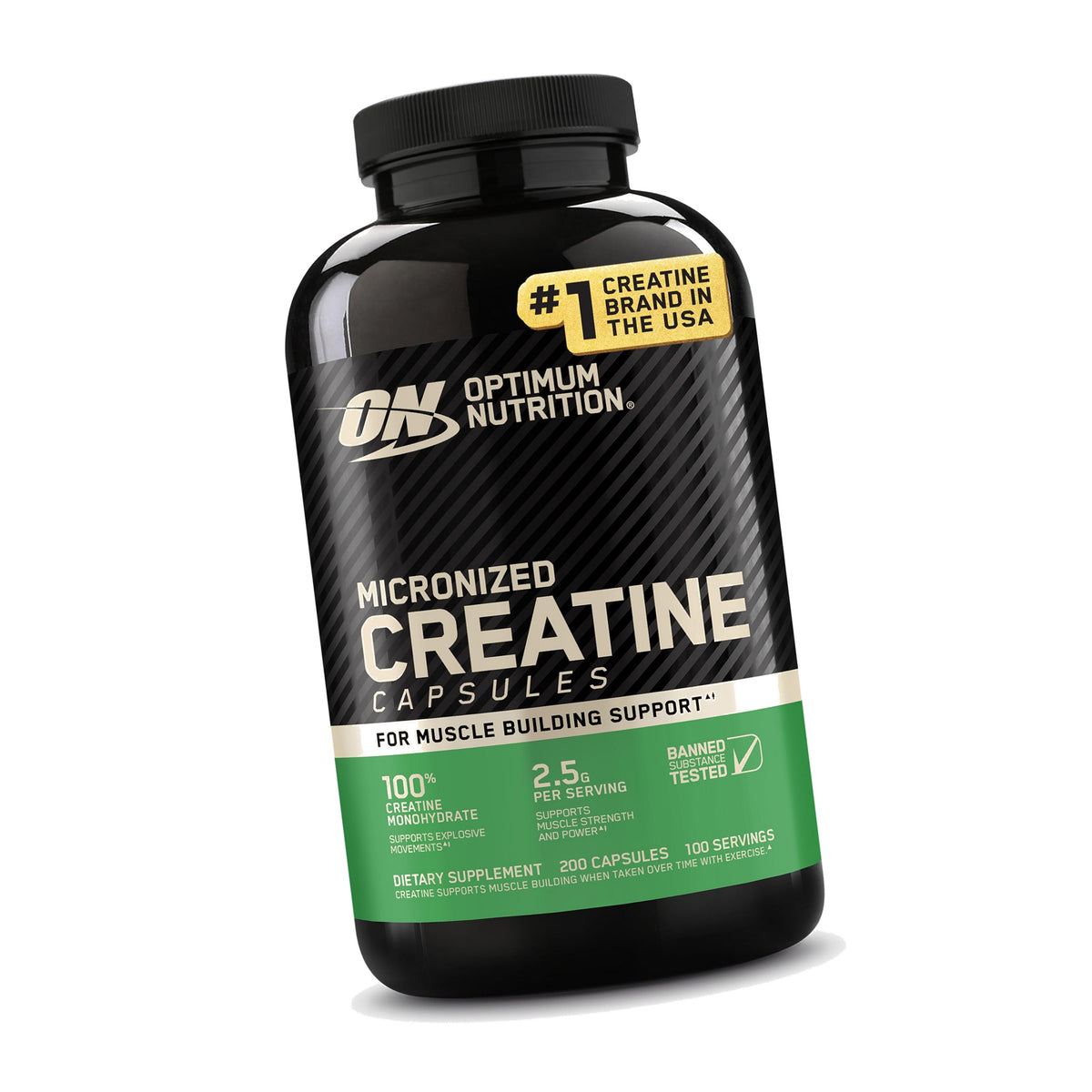 Optimum Nutrition Micronized Creatine Monohydrate Capsules, 200 Ct